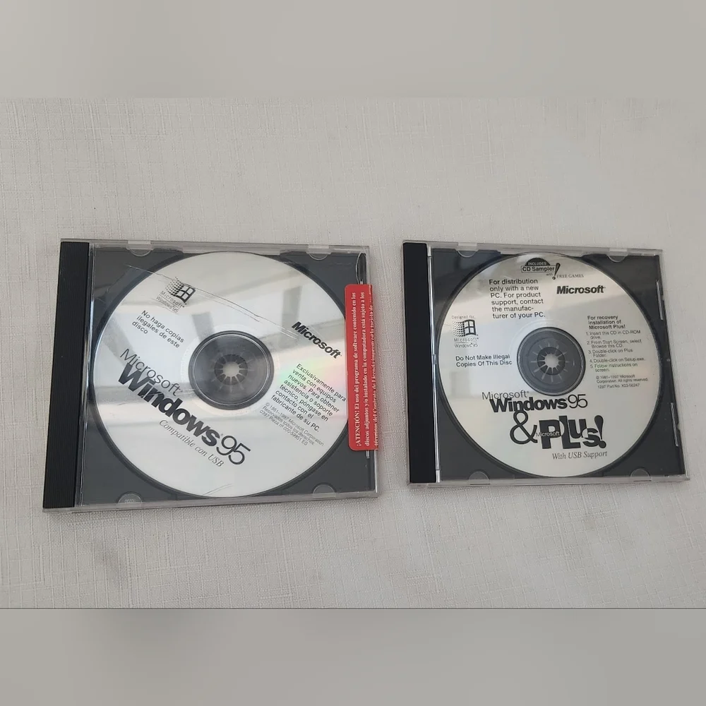 Microsoft Windows 95 with Games and Microsoft Windows 95 & Plus with USB Support